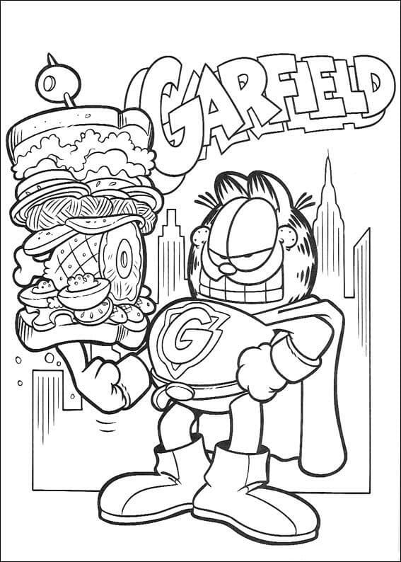 Free printable Garfield coloring page #196232 from Cartoons and Animated Shows collection Free printable Garfield coloring page #196232 from Cartoons and Animated Shows collection