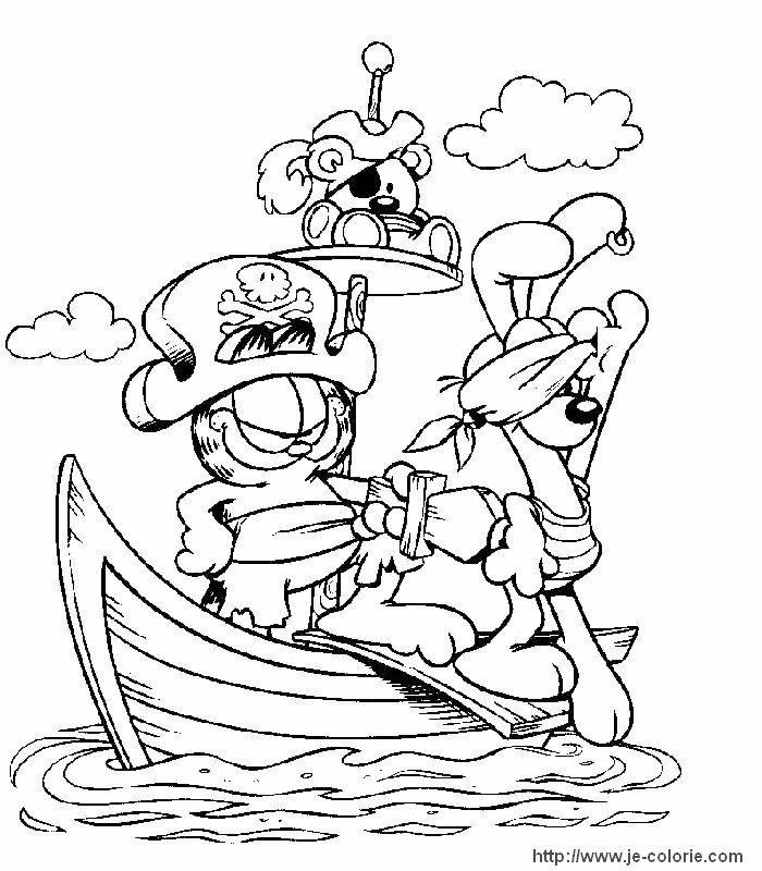 Free printable Garfield coloring page #26261 from Cartoons and Animated Shows collection