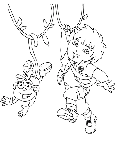 Coloring page: Go Diego! (Cartoons and Animated Shows) #48585 - Free Printable Coloring Pages
