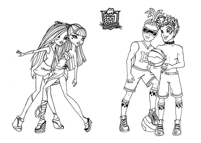 Free printable Monster High coloring page #24988 from Cartoons and Animated Shows collection