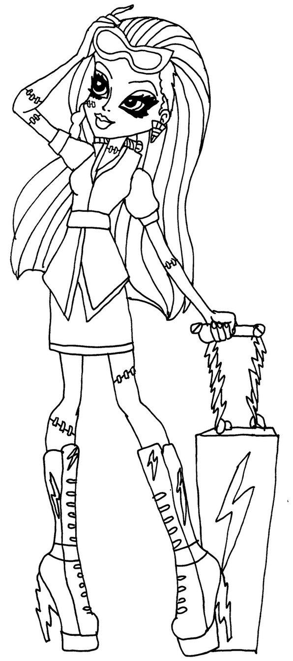 Free printable Monster High coloring page #25003 from Cartoons and Animated Shows collection