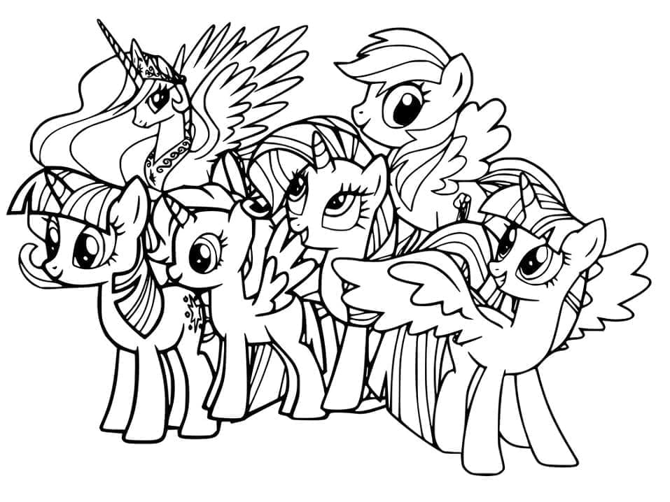 Free printable My Little Pony coloring page #183341 from Cartoons and Animated Shows collection