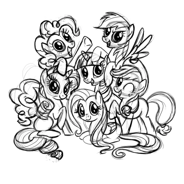 Free printable My Little Pony coloring page #42192 from Cartoons and Animated Shows collection