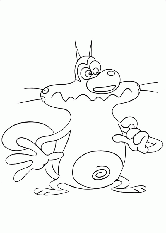 Coloring page: Oggy and the Cockroaches (Cartoons and Animated Shows) #37887 - Free Printable Coloring Pages