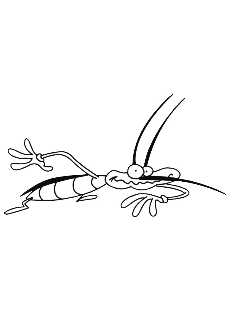 Coloring page: Oggy and the Cockroaches (Cartoons and Animated Shows) #37999 - Free Printable Coloring Pages
