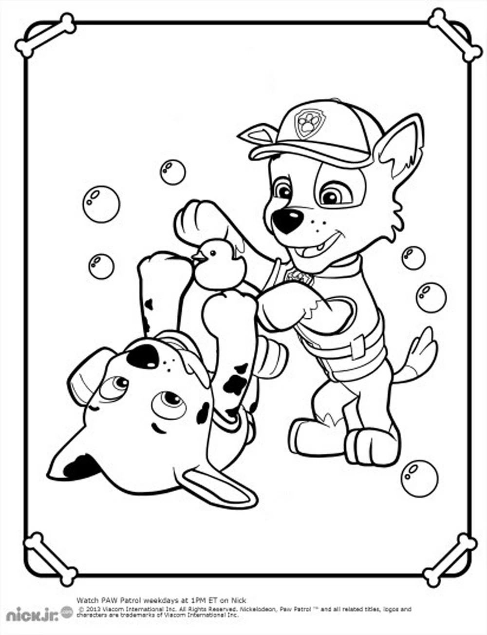 Free printable Paw Patrol coloring page #44244 from Cartoons and Animated Shows collection