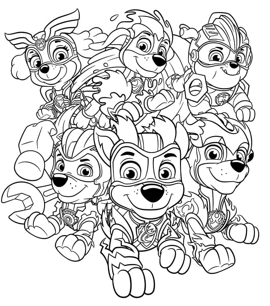 Free printable Paw Patrol Super Pups coloring page #204371 from Cartoons and Animated Shows collection