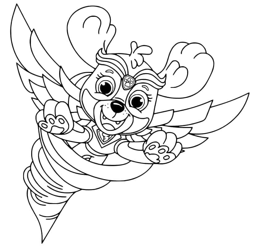 Free printable Paw Patrol Super Pups coloring page #204387 from Cartoons and Animated Shows collection