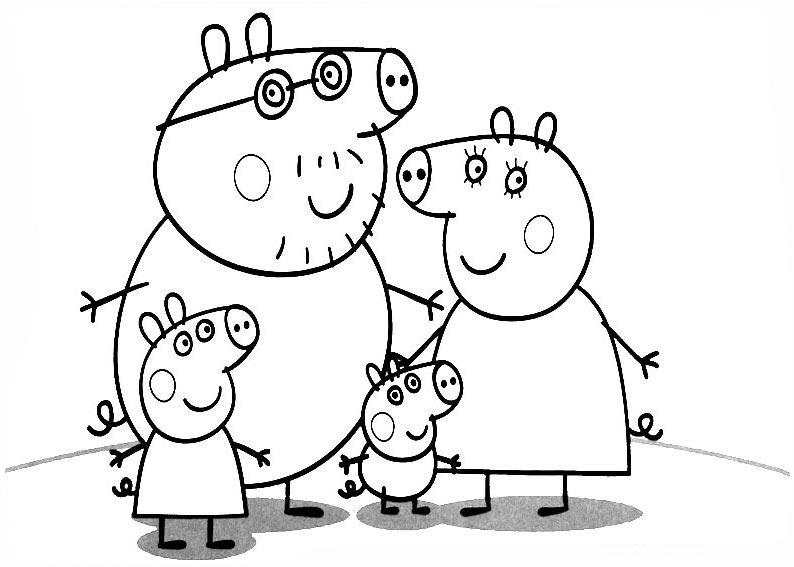 Free printable Peppa Pig coloring page #43930 from Cartoons and Animated Shows collection