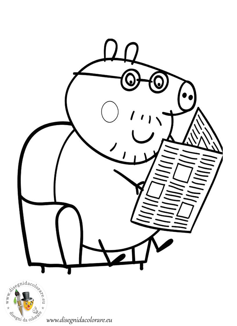 Free printable Peppa Pig coloring page #44069 from Cartoons and Animated Shows collection