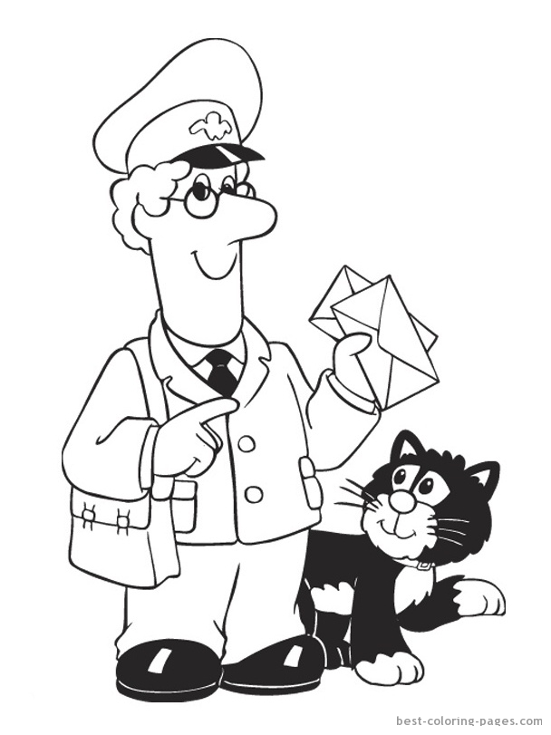 Coloring page: Postman Pat (Cartoons and Animated Shows) #49486 - Free Printable Coloring Pages