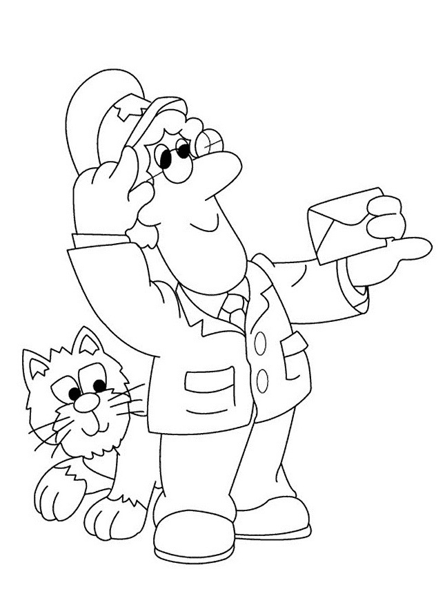 Coloring page: Postman Pat (Cartoons and Animated Shows) #49582 - Free Printable Coloring Pages
