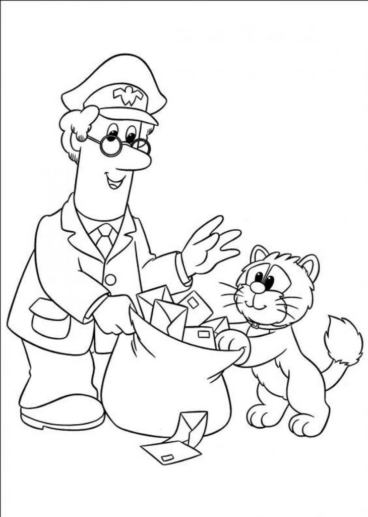 Free printable Postman Pat coloring page #49592 from Cartoons and Animated Shows collection