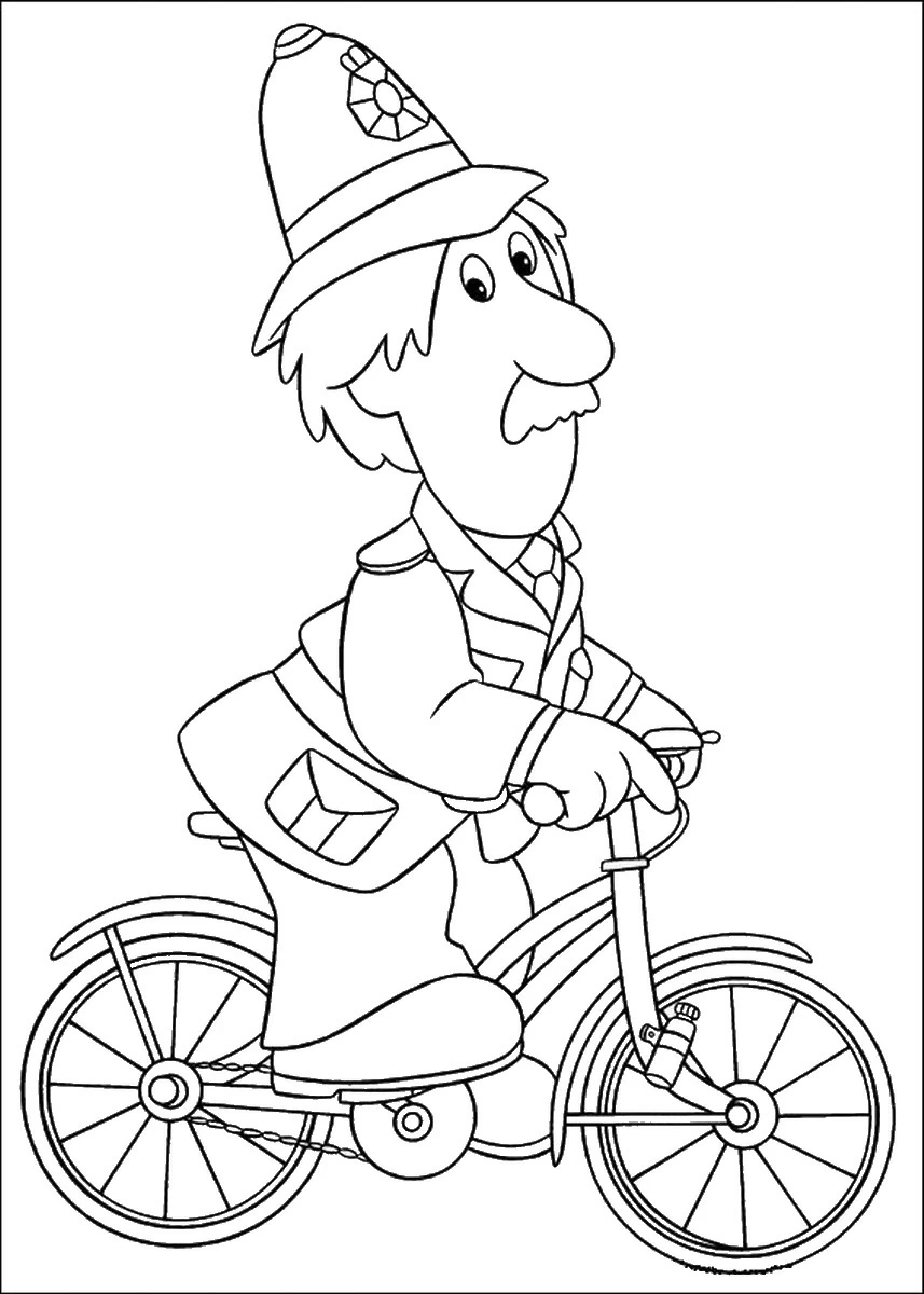 Free printable Postman Pat coloring page #49612 from Cartoons and Animated Shows collection