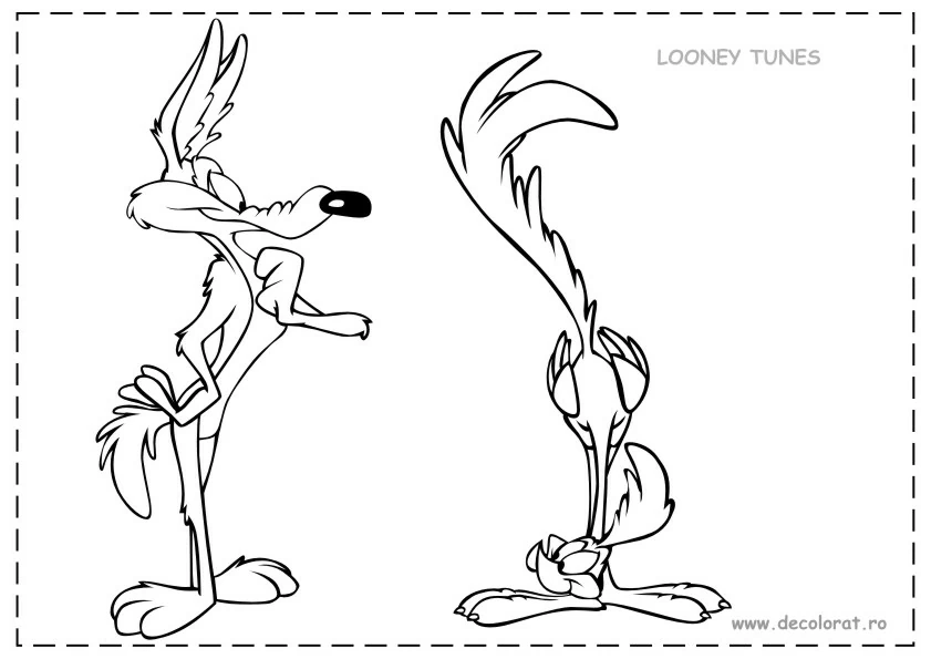Coloring page: Road Runner and Wile E. Coyote (Cartoons and Animated Shows) #47282 - Free Printable Coloring Pages