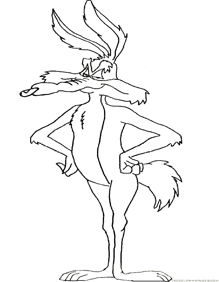 Coloring page: Road Runner and Wile E. Coyote (Cartoons and Animated Shows) #47309 - Free Printable Coloring Pages