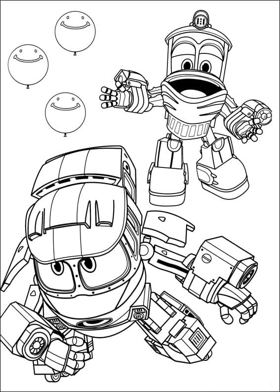Coloring page: Robot Trains (Cartoons and Animated Shows) #204663 - Free Printable Coloring Pages