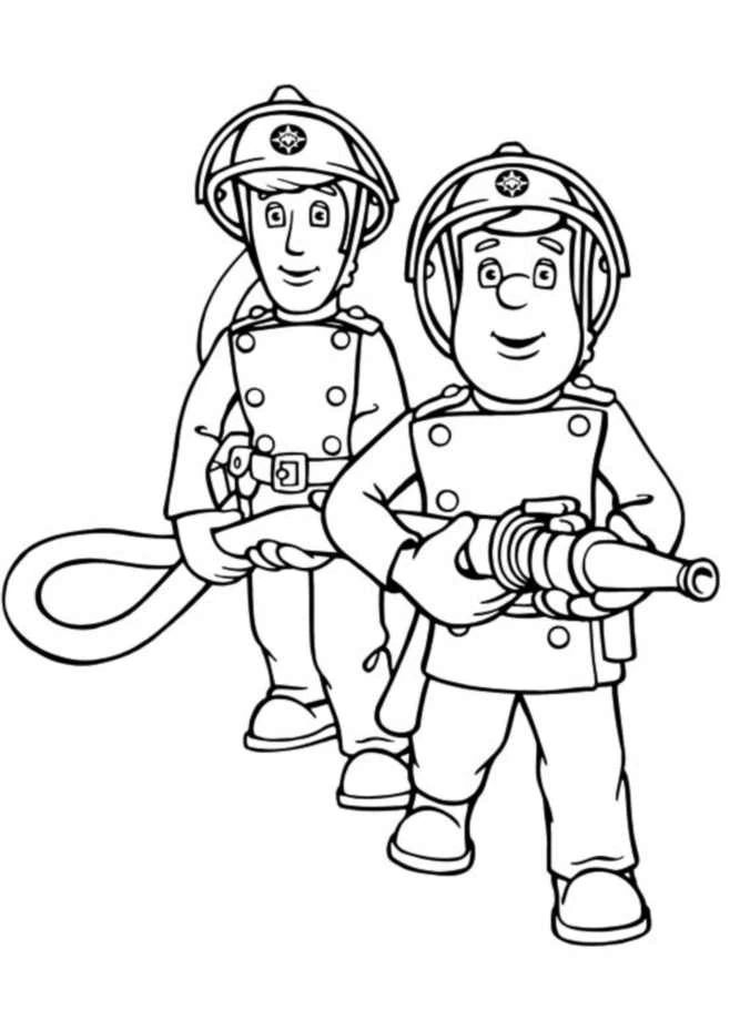 Coloring page: Sam the Fireman (Cartoons and Animated Shows) #39774 - Free Printable Coloring Pages