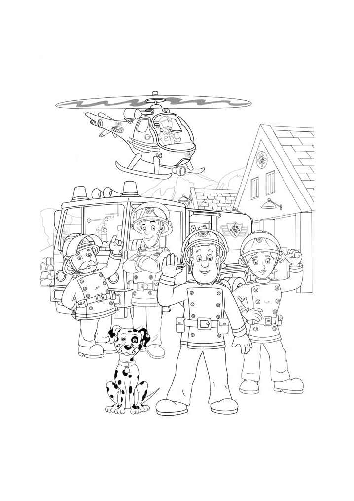 Coloring page: Sam the Fireman (Cartoons and Animated Shows) #39864 - Free Printable Coloring Pages