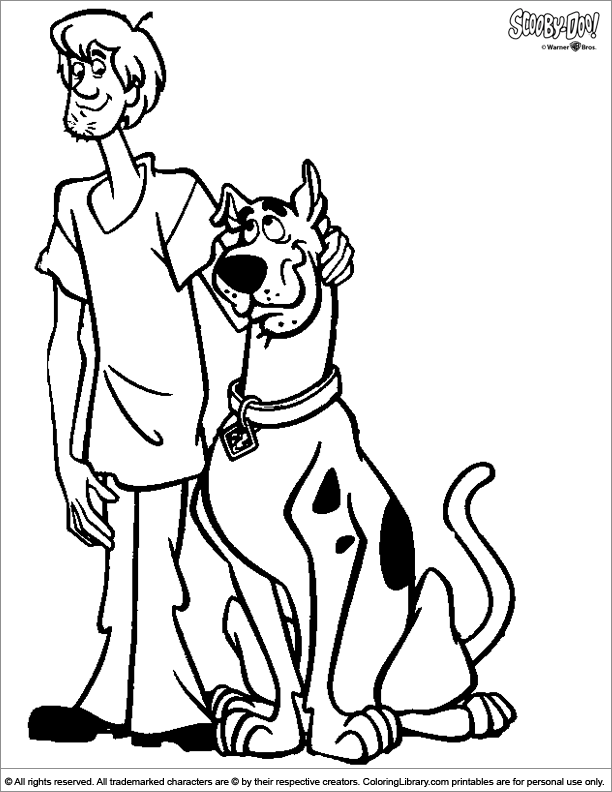 Free printable Scooby doo coloring page #31334 from Cartoons and Animated Shows collection