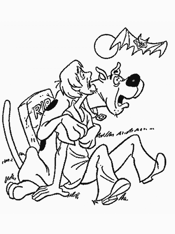 Free printable Scooby doo coloring page #31347 from Cartoons and Animated Shows collection