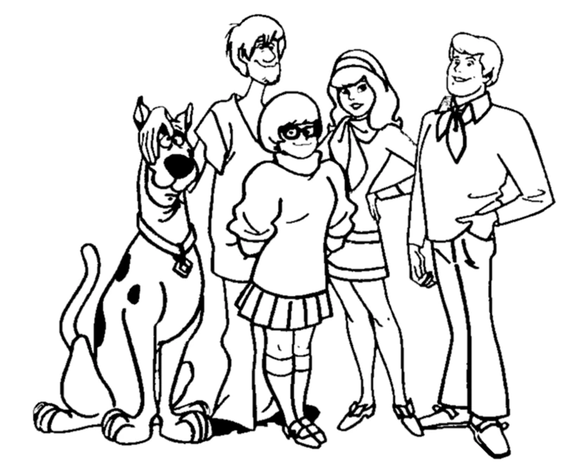 Free printable Scooby doo coloring page #31476 from Cartoons and Animated Shows collection