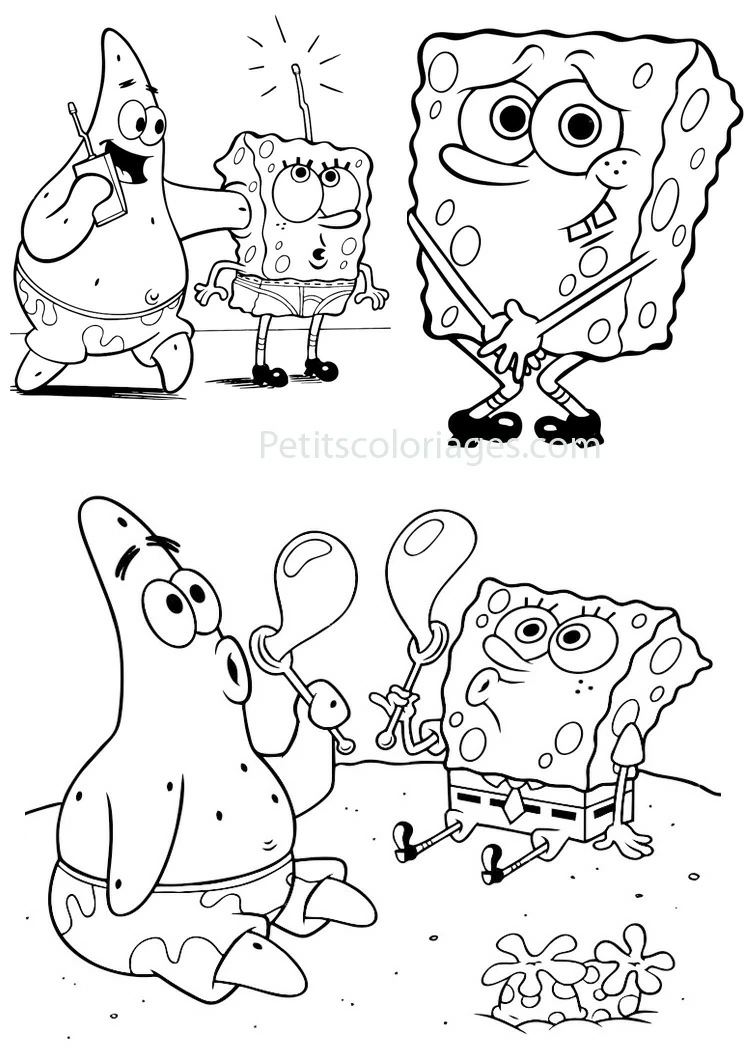 Free printable SquareBob SquarePants coloring page #33382 from Cartoons and Animated Shows collection