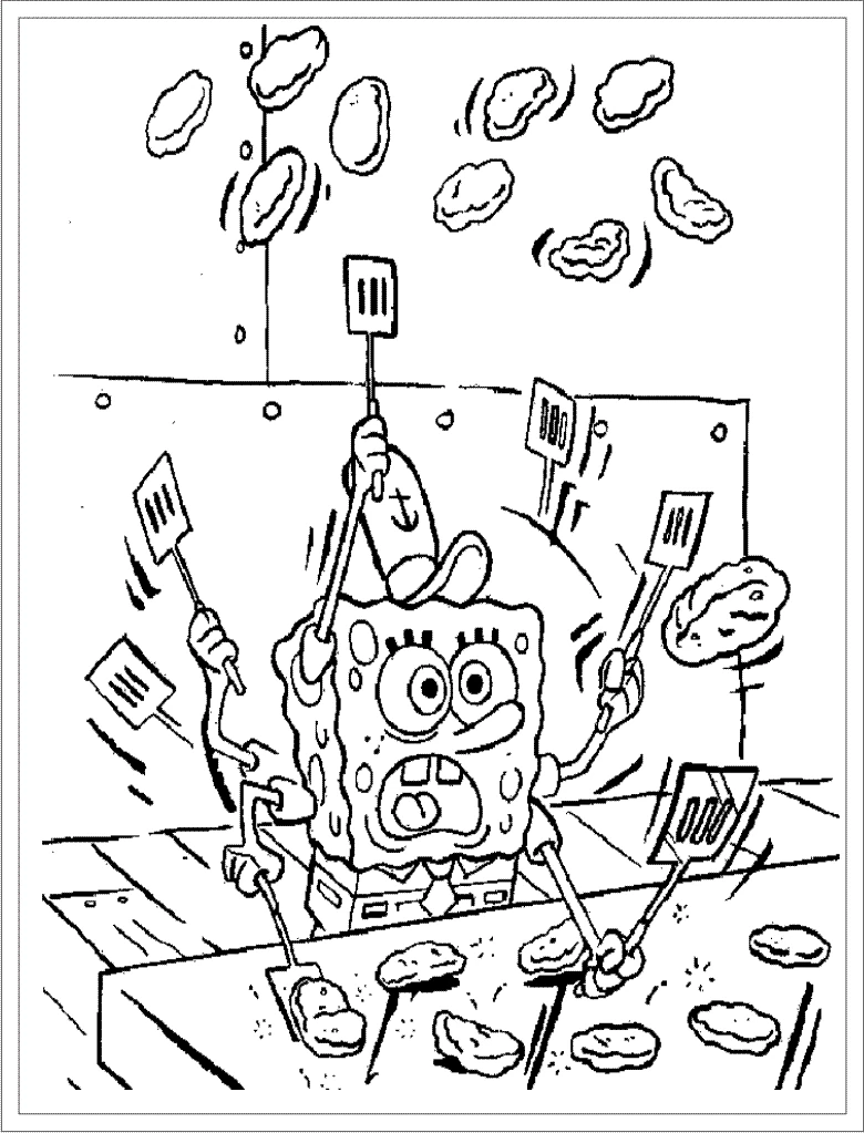 Free printable SquareBob SquarePants coloring page #33421 from Cartoons and Animated Shows collection