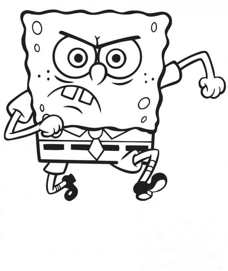 Coloring page: SquareBob SquarePants (Cartoons and Animated Shows) #33595 - Free Printable Coloring Pages