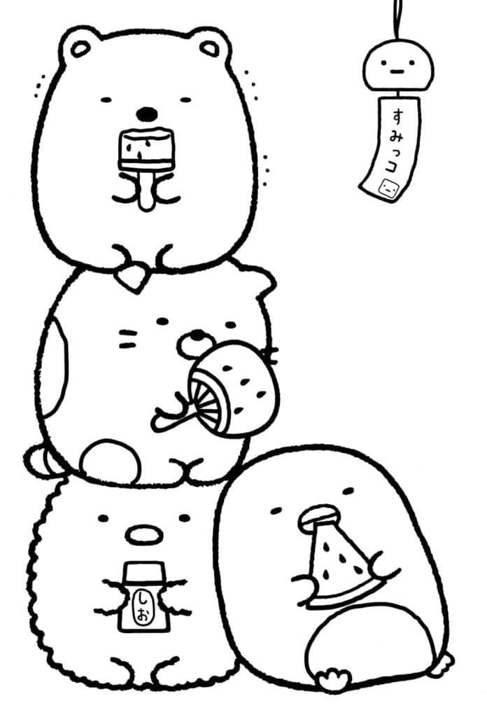 Coloring page: Sumikko Gurashi (Cartoons and Animated Shows) #211501 - Free Printable Coloring Pages