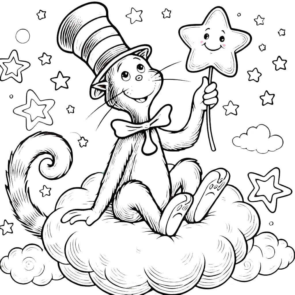 Free printable The Cat in the Hat coloring page #220488 from Cartoons and Animated Shows collection Free printable The Cat in the Hat coloring page #220488 from Cartoons and Animated Shows collection