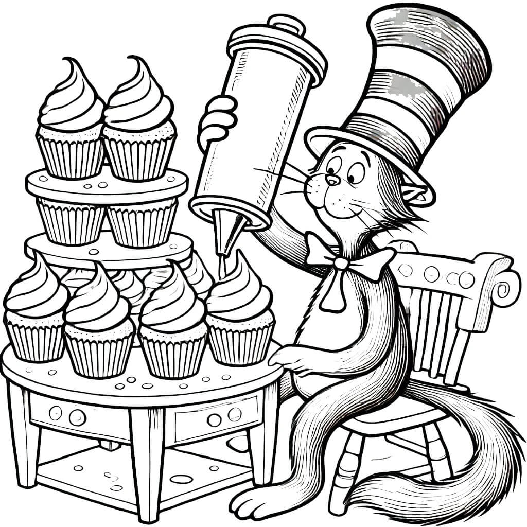 Free printable The Cat in the Hat coloring page #220490 from Cartoons and Animated Shows collection
