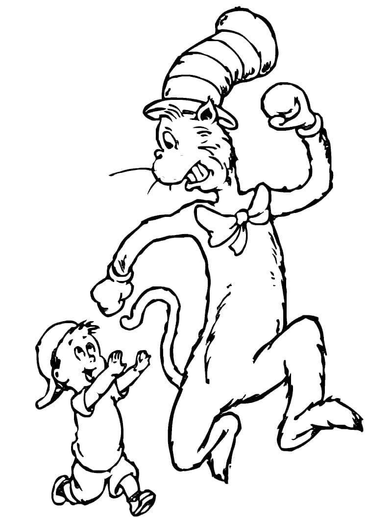 Free printable The Cat in the Hat coloring page #220504 from Cartoons and Animated Shows collection