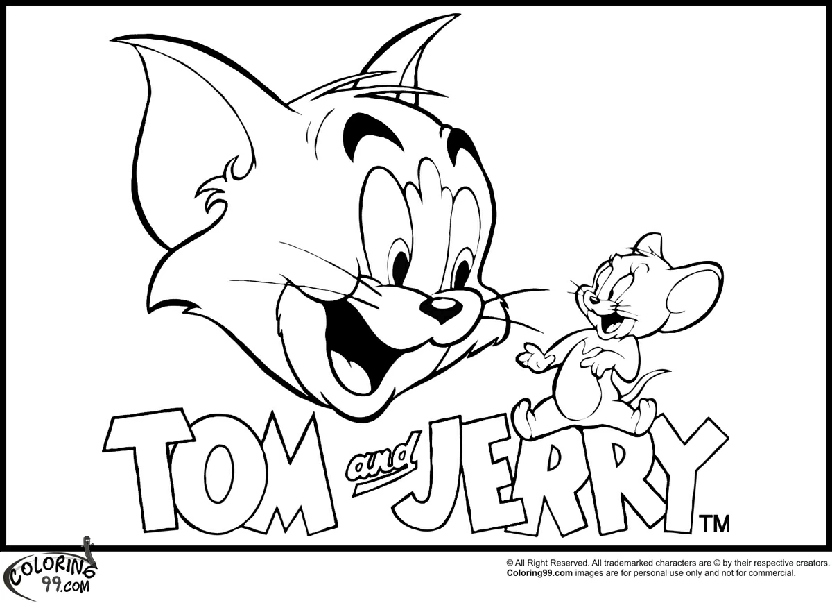 Coloring page: Tom and Jerry (Cartoons and Animated Shows) #24180 - Free Printable Coloring Pages