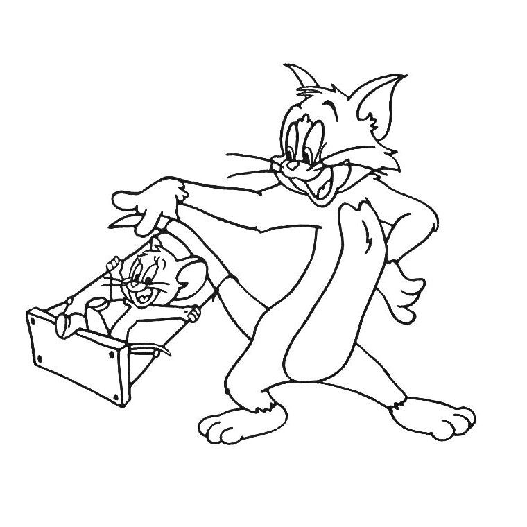 Coloring page: Tom and Jerry (Cartoons and Animated Shows) #24183 - Free Printable Coloring Pages