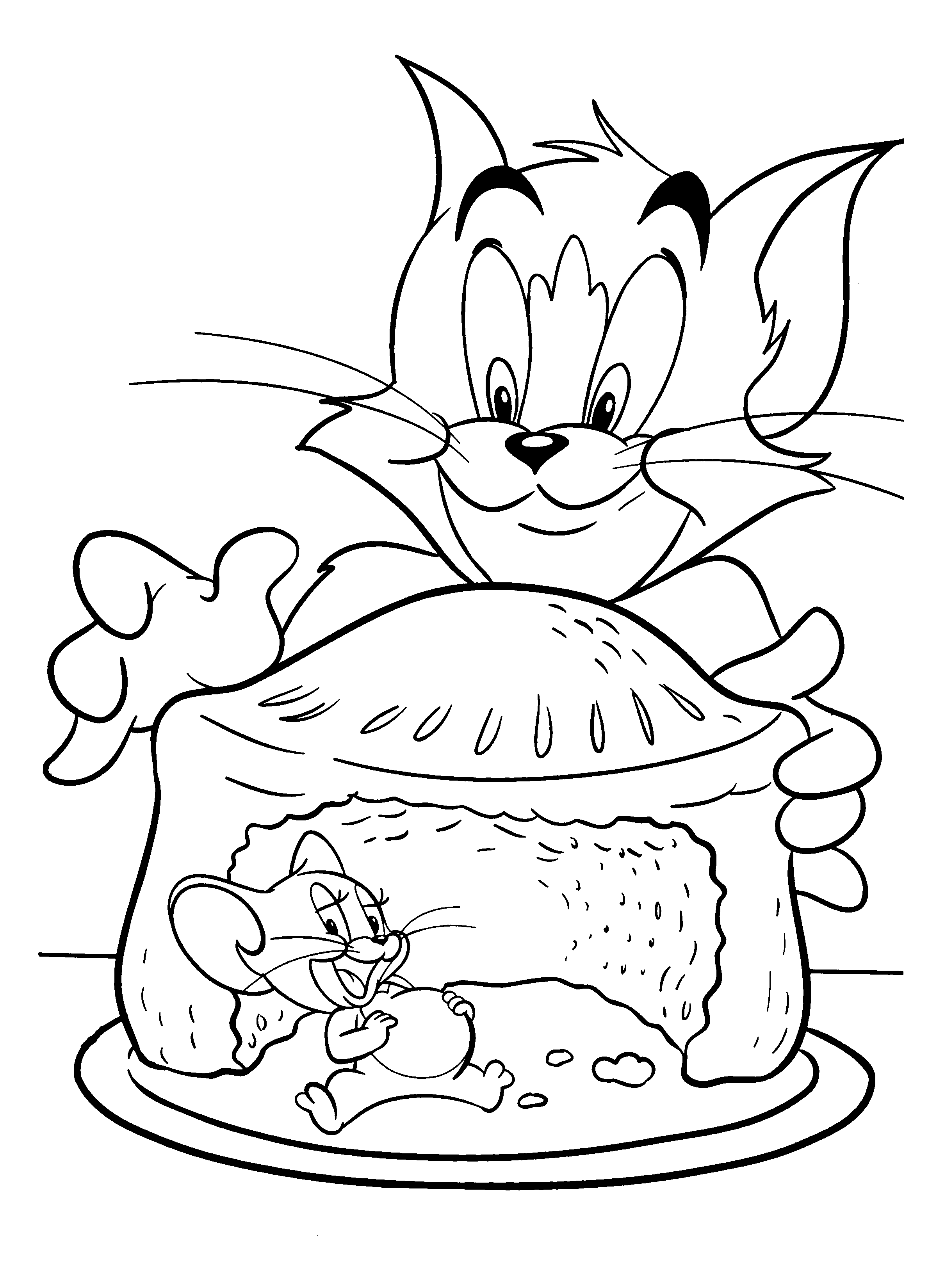 Coloring page: Tom and Jerry (Cartoons and Animated Shows) #24215 - Free Printable Coloring Pages