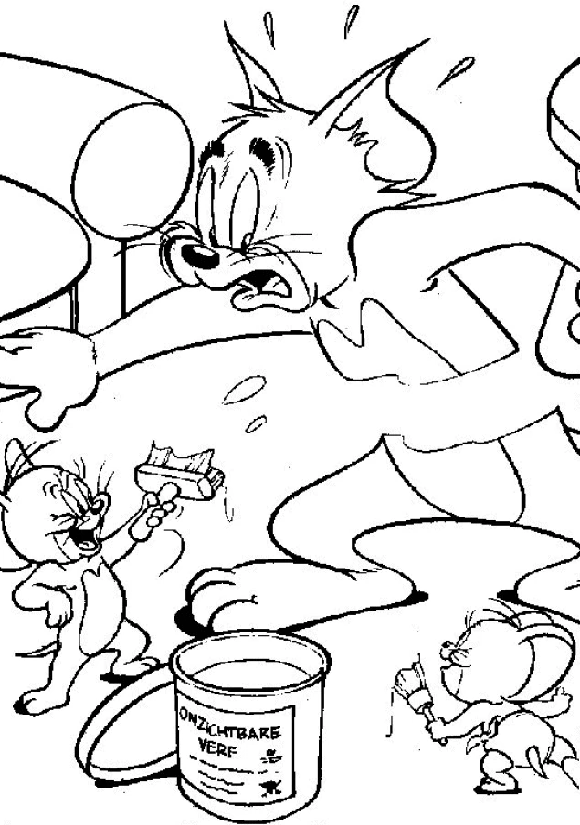 Coloring page: Tom and Jerry (Cartoons and Animated Shows) #24229 - Free Printable Coloring Pages