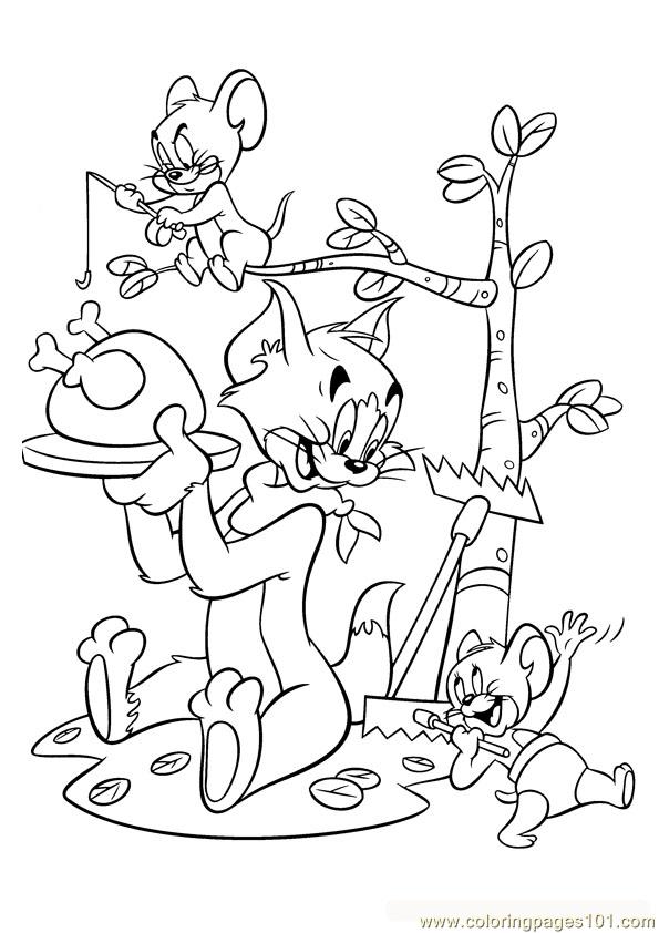 Coloring page: Tom and Jerry (Cartoons and Animated Shows) #24242 - Free Printable Coloring Pages