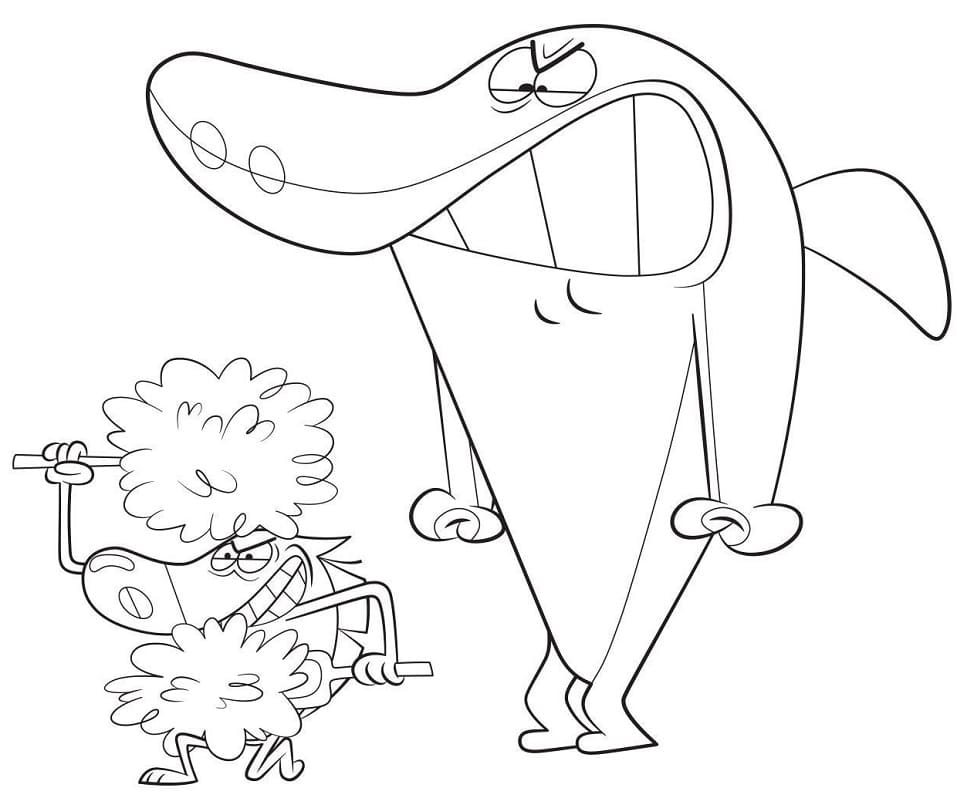 Coloring page: Zig and Sharko (Cartoons and Animated Shows) #182434 - Free Printable Coloring Pages