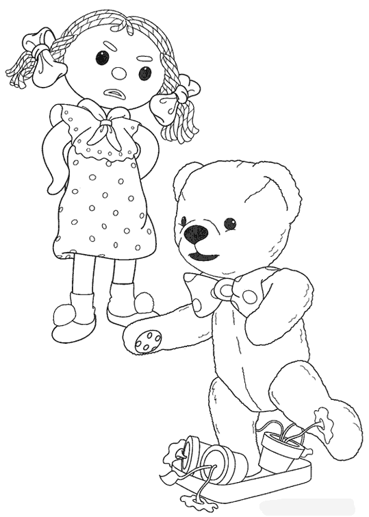 Coloring page: Andy Pandy (Cartoons) #26722 - Free Printable Coloring Pages