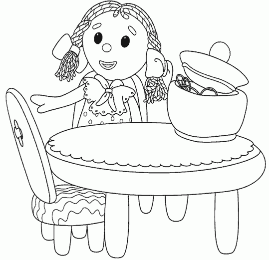 Coloring page: Andy Pandy (Cartoons) #26740 - Free Printable Coloring Pages