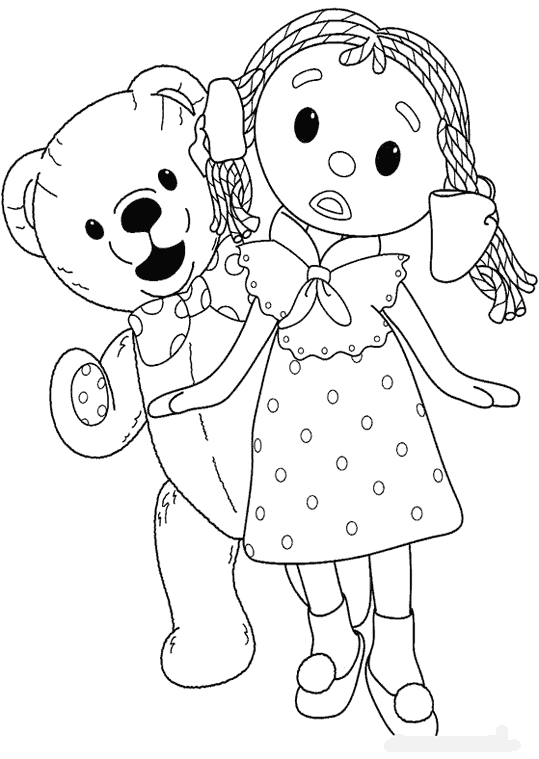 Coloring page: Andy Pandy (Cartoons) #26742 - Free Printable Coloring Pages