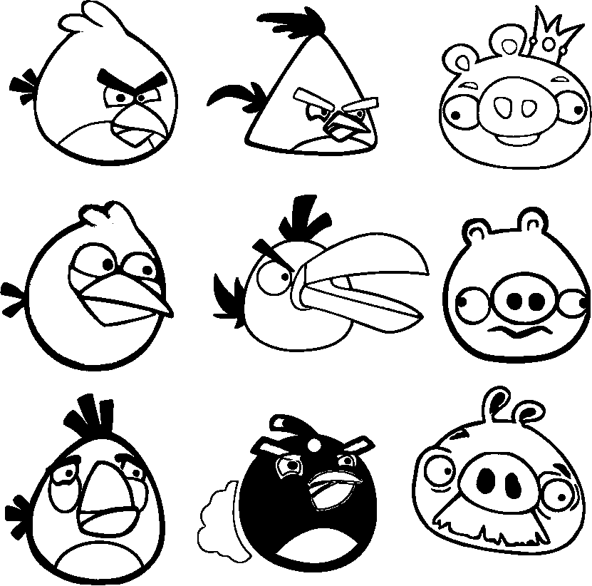 Coloring page: Angry Birds (Cartoons) #25015 - Free Printable Coloring Pages