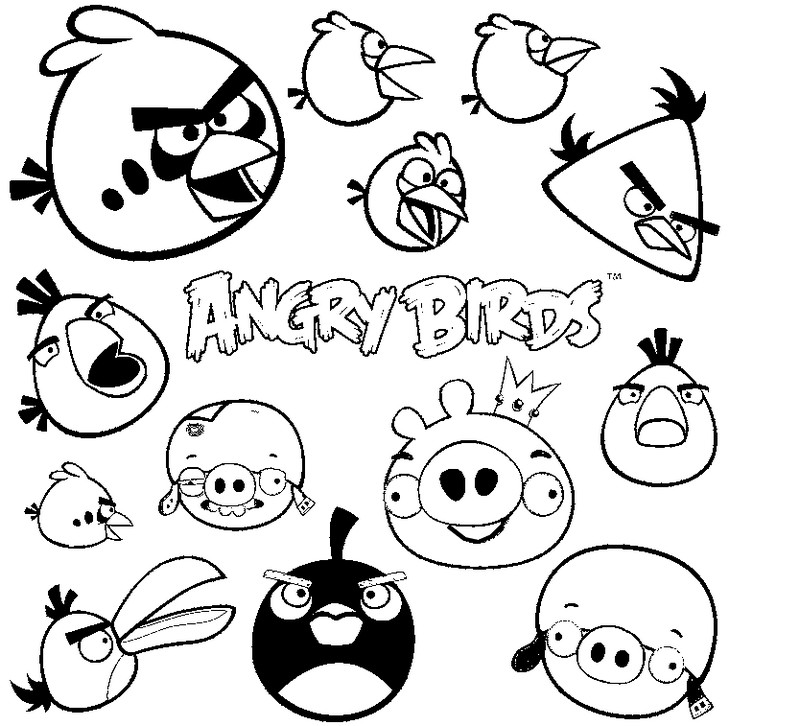 Drawing Angry Birds #25028 (Cartoons) – Printable coloring pages