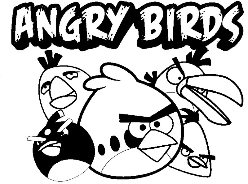 angry birds go coloring page