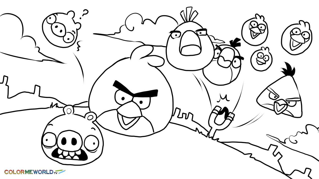 Angry Birds (Cartoons) – Free Printable Coloring Pages