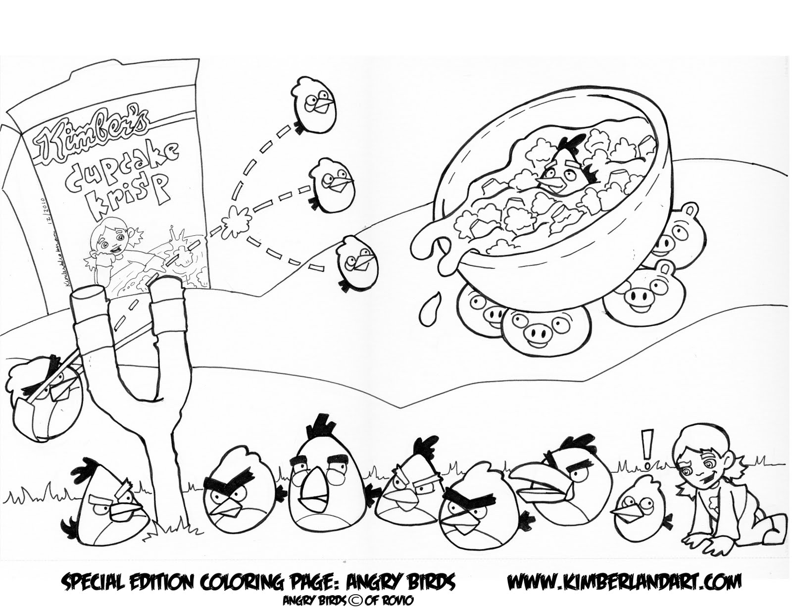 coloring pages of angry birds happy birthday