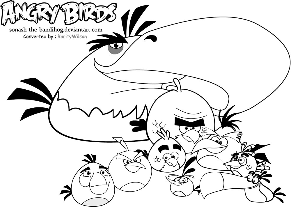 Coloring page: Angry Birds (Cartoons) #25086 - Free Printable Coloring Pages