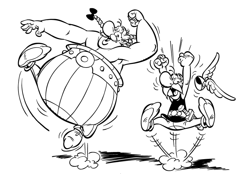 Drawing Asterix and Obelix #24382 (Cartoons) – Printable coloring pages