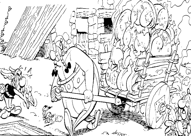 Coloring page: Asterix and Obelix (Cartoons) #24421 - Free Printable Coloring Pages